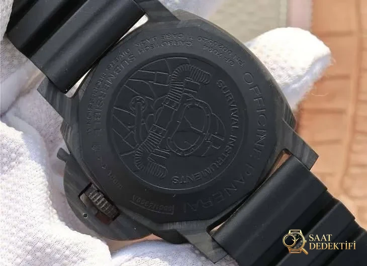 VS Factory Panerai PAM979 Karbon Fiber Kol Saati İncelemesi - Makro Kadran ve İndeks İşçiliği
