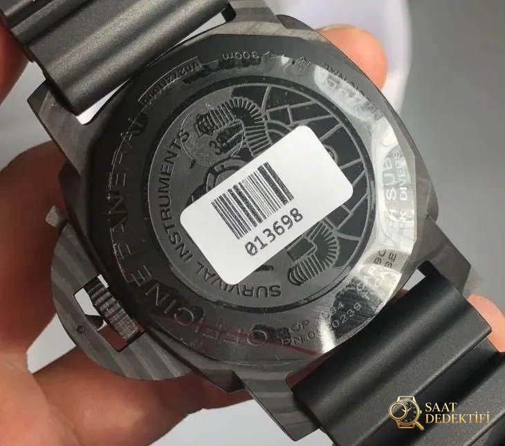 VS Factory Panerai PAM979 karbon fiber saat incelemesi - Makro Kadran ve İndeks İşçiliği