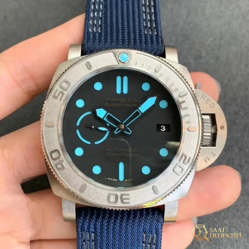VS Factory Panerai Submersible serisi PAM00985 saat incelemesi - Kasa Profili ve Kurma Kolu İncelemesi