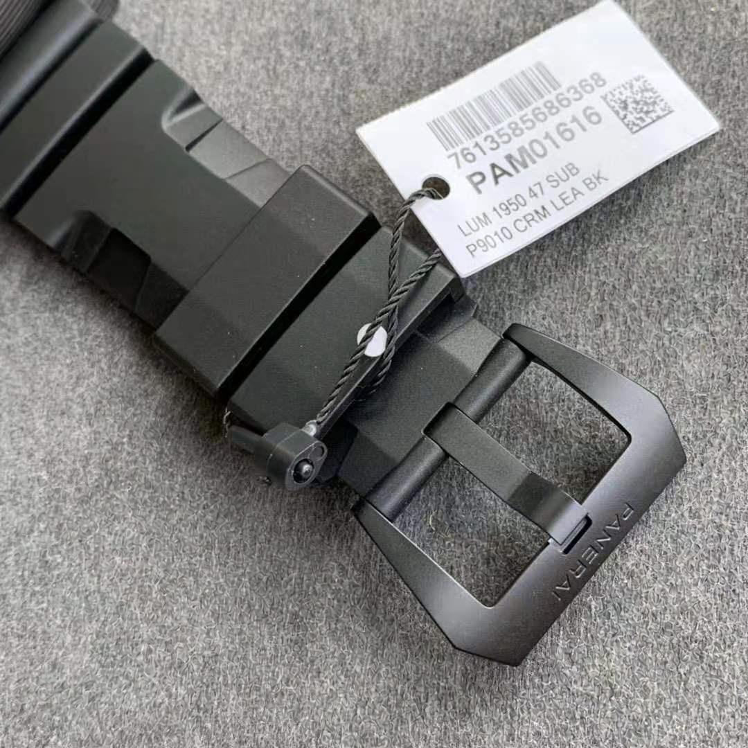 VS Factory Replica Panerai PAM 1616 Carbotech Submersible, Super Clone P.9000 Mekanizmalı — 8. fotoğraf