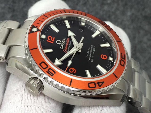 VS Factory Replika Omega Planet Ocean 600m Turuncu, Super Clone 8500 Mekanizmalı, Ücretsiz Turuncu Kauçuk Kayış Hediyeli — 5. fotoğraf