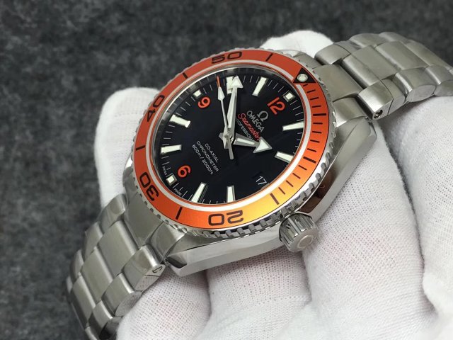 VS Factory Replika Omega Planet Ocean 600m Turuncu, Super Clone 8500 Mekanizmalı, Ücretsiz Turuncu Kauçuk Kayış Hediyeli — 9. fotoğraf