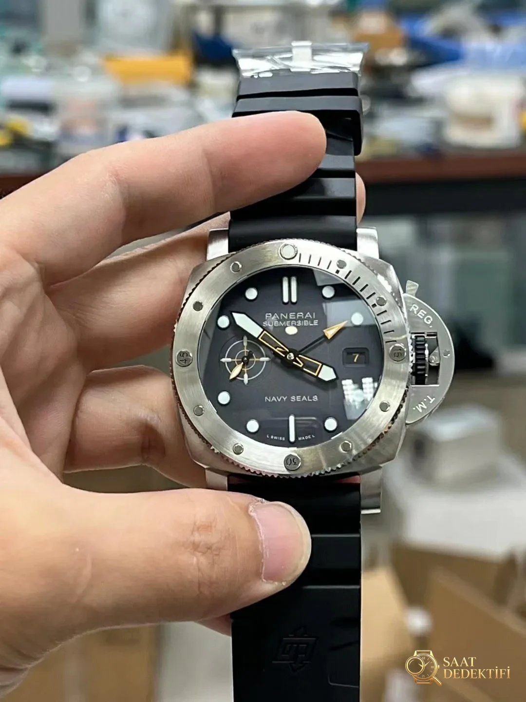 Carbon, Navy Seals, P.9011, PAM 1323, PAM 1324, Panerai, Rubber, Submersible