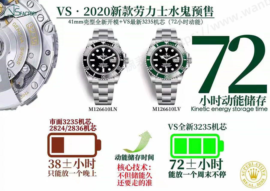 VS Factory Rolex 3235 mekanizmalı 41 mm Submariner serisi saat incelemesi — 1. fotoğraf