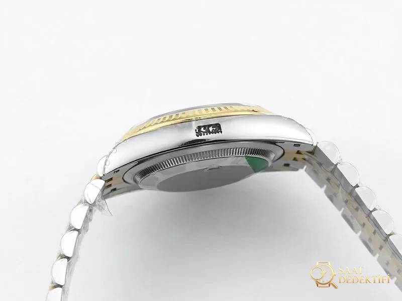 VS Factory Rolex 36 Datejust İki Renk Altın Gri Kadran Roma Rakamlı Replika Saat - VS Saat - Makro Kadran ve İndeks İşçiliği