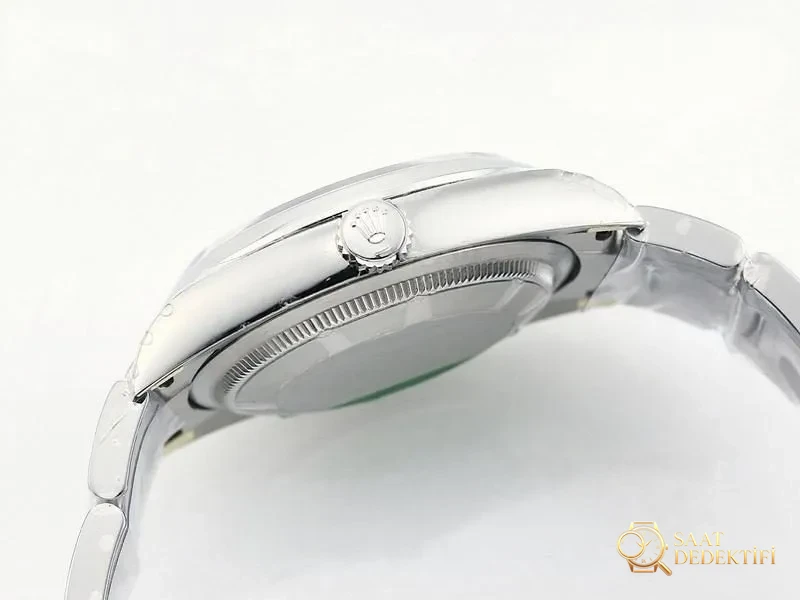 VS Factory Rolex 36 Oyster Perpetual altın akrepli replika kol saati - VS Saat - Bilezik, Toka ve Klips Mekanizması