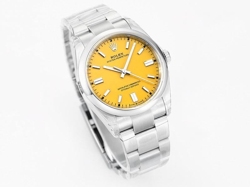 VS Factory Rolex 36 Oyster Perpetual sarı kadran replika kol saati - VS saat — 3. fotoğraf