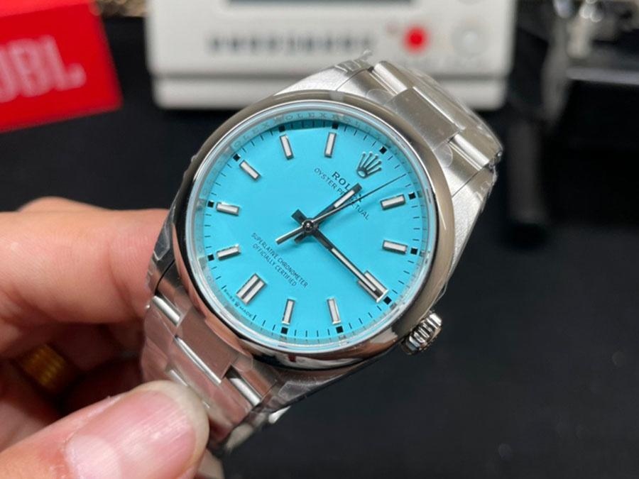 VS Factory Rolex 36 Oyster Perpetual Tiffany Kadranlı Replika Kol Saati - VS Saat — 3. fotoğraf