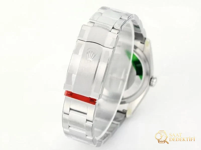 VS Factory Rolex 36 Oyster Perpetual Turuncu-Kırmızı Replika Kol Saati - VS Saat - Bilekte Duruş ve Kasa Orantısı