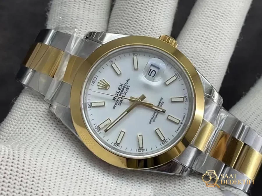 VS Factory Rolex 41 Datejust 126303-0015 Replika Kol Saati - VS Saat - Kadran Detayı ve Bezel İşçiliği