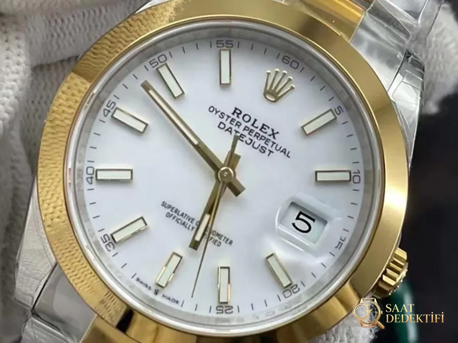 VS Factory Rolex 41 Datejust 126303-0015 Replika Kol Saati - VS Saat - Arka Kapak ve Mekanizma Detayı