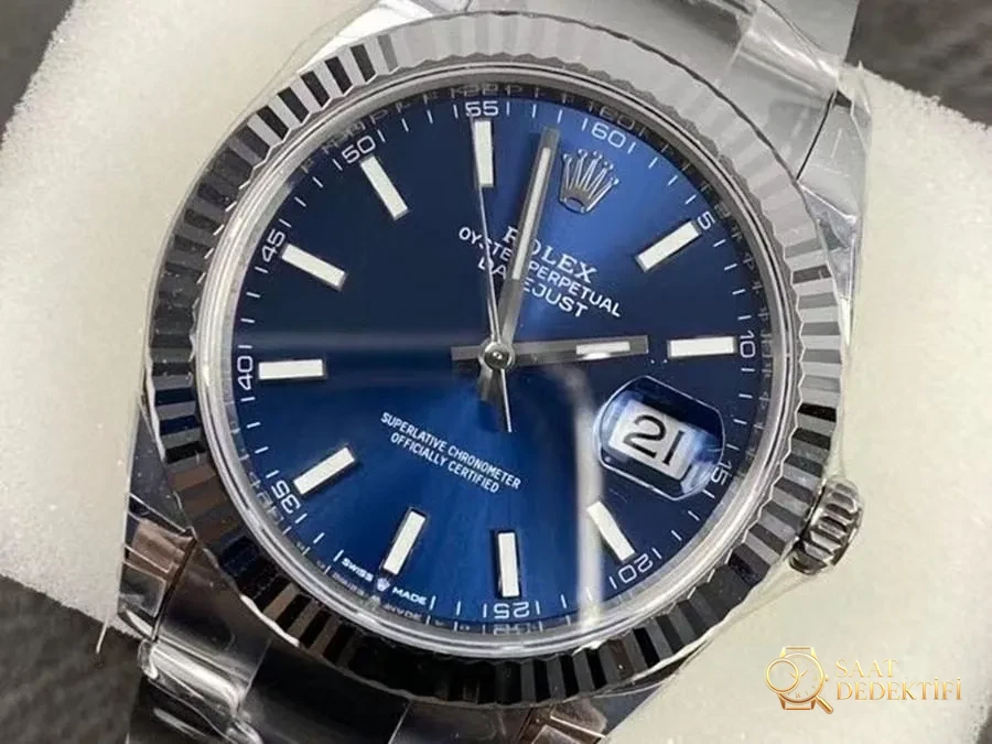 VS Factory Rolex 41 Datejust 126334-0001 Replika Kol Saati - VS Saat - Kadran Detayı ve Bezel İşçiliği