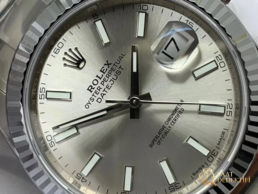VS Factory Rolex 41 Datejust Gri Kadran Replika Saat - VS - Kasa Profili ve Kurma Kolu İncelemesi