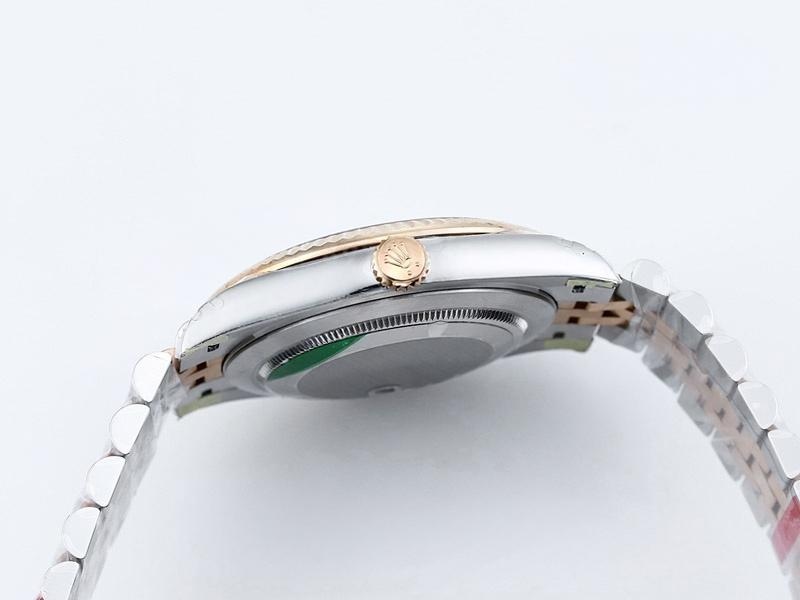 VS Factory Rolex 41 Datejust İki Renk Altın Şarap Kırmızısı Kadran Replika Saat - VS Saat — 5. fotoğraf