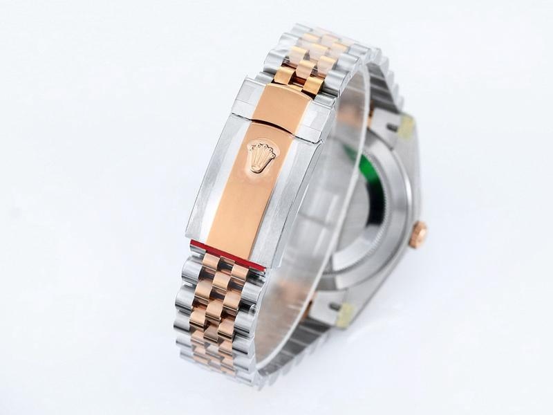 VS Factory Rolex 41 Datejust İki Renk Altın Şarap Kırmızısı Kadran Replika Saat - VS Saat — 8. fotoğraf