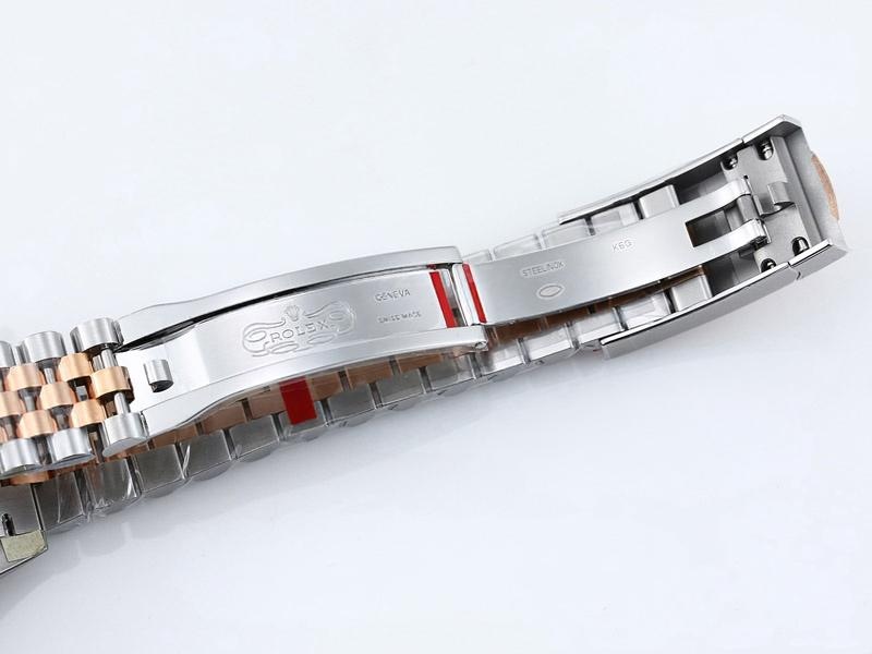 VS Factory Rolex 41 Datejust İki Renk Altın Şarap Kırmızısı Kadran Replika Saat - VS Saat — 9. fotoğraf