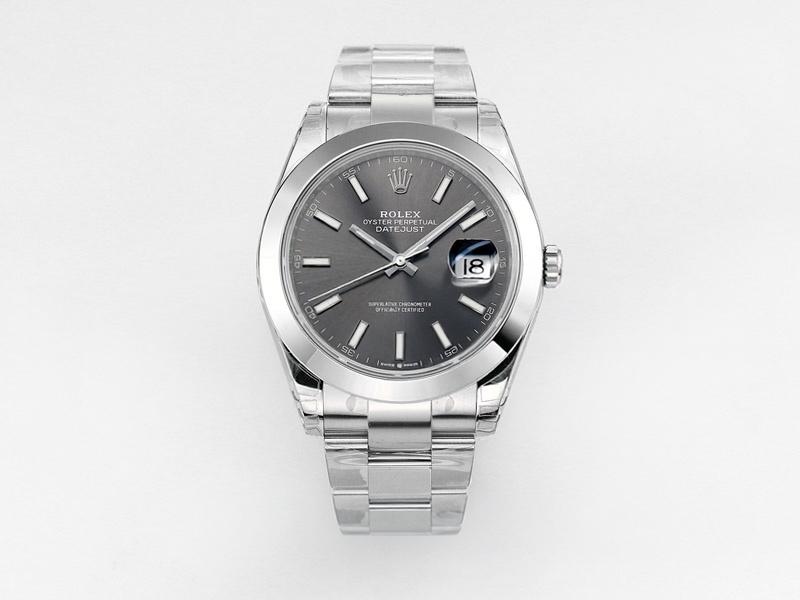 VS Factory Rolex 41 Datejust Işıklı Gri Kadran Replika Kol Saati - VS Saat — 1. fotoğraf