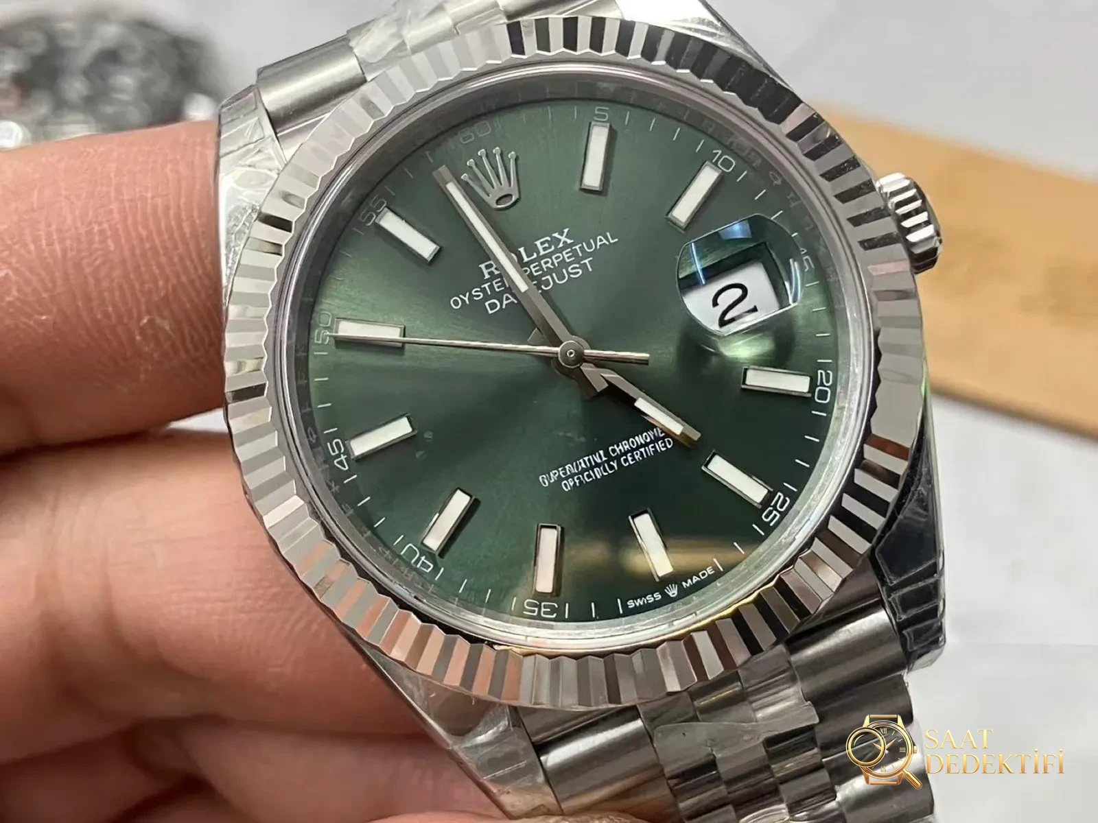 VS Factory Rolex 41 Datejust V2 nane yeşili renk, Dandong 3235 mekanizması — almaya değer mi? - Makro Kadran ve İndeks İşçiliği