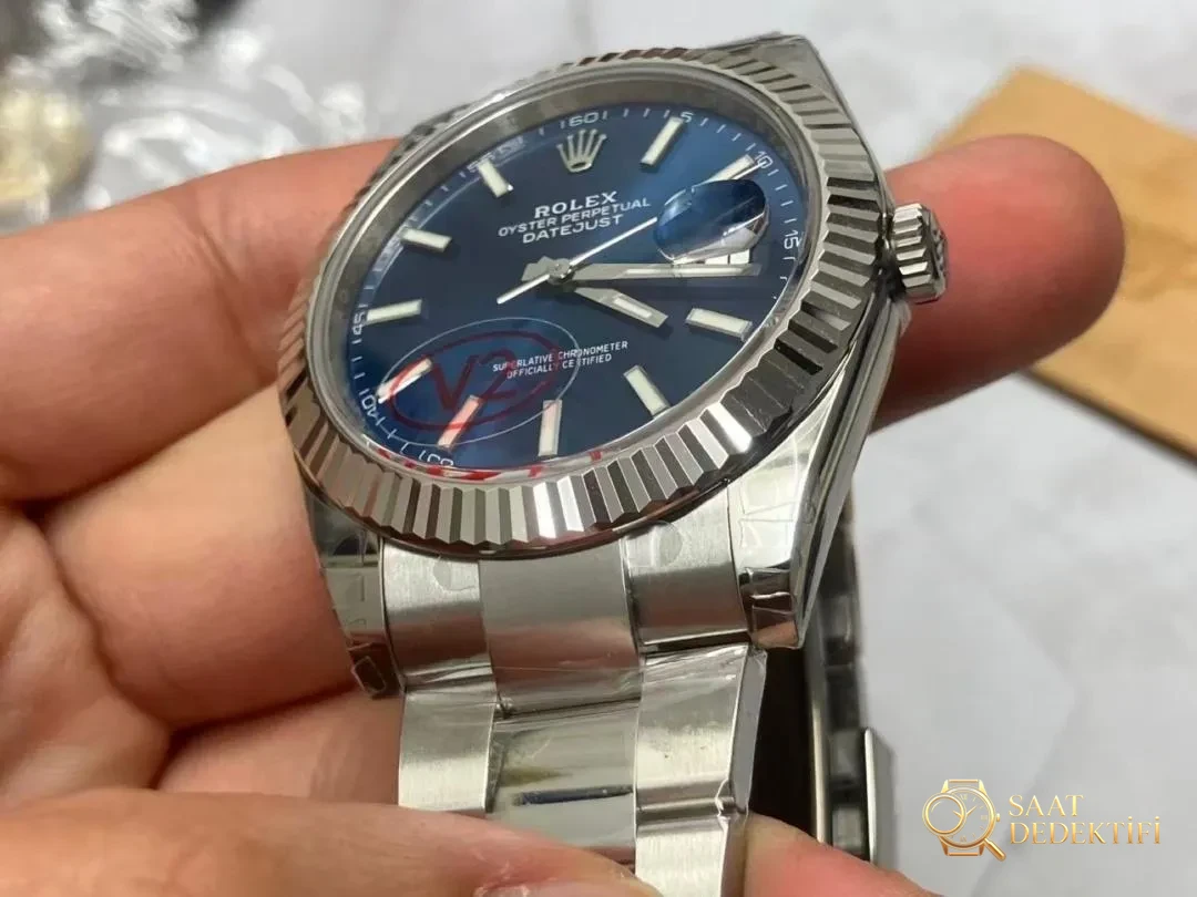 VS Factory Rolex 41 Datejust V2 Sürümü Güncellenen Beyaz Altın Tırtıklı Bezelin Kalitesi Nasıl? - Makro Kadran ve İndeks İşçiliği