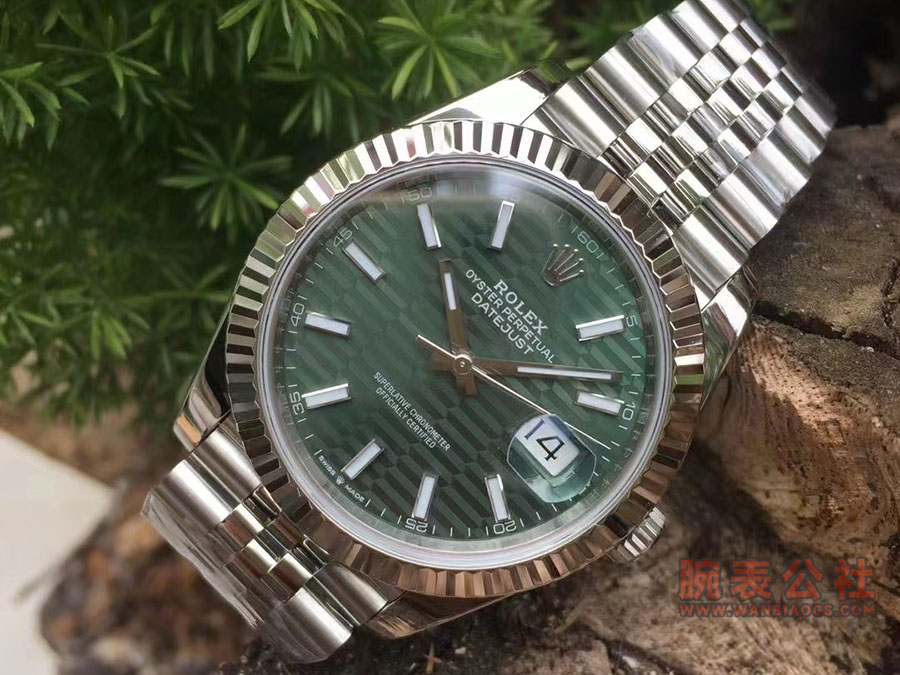 VS Factory Rolex 41 Datejust yeşil kareli kadran replika saat detaylı inceleme - VS Datejust saat — 2. fotoğraf