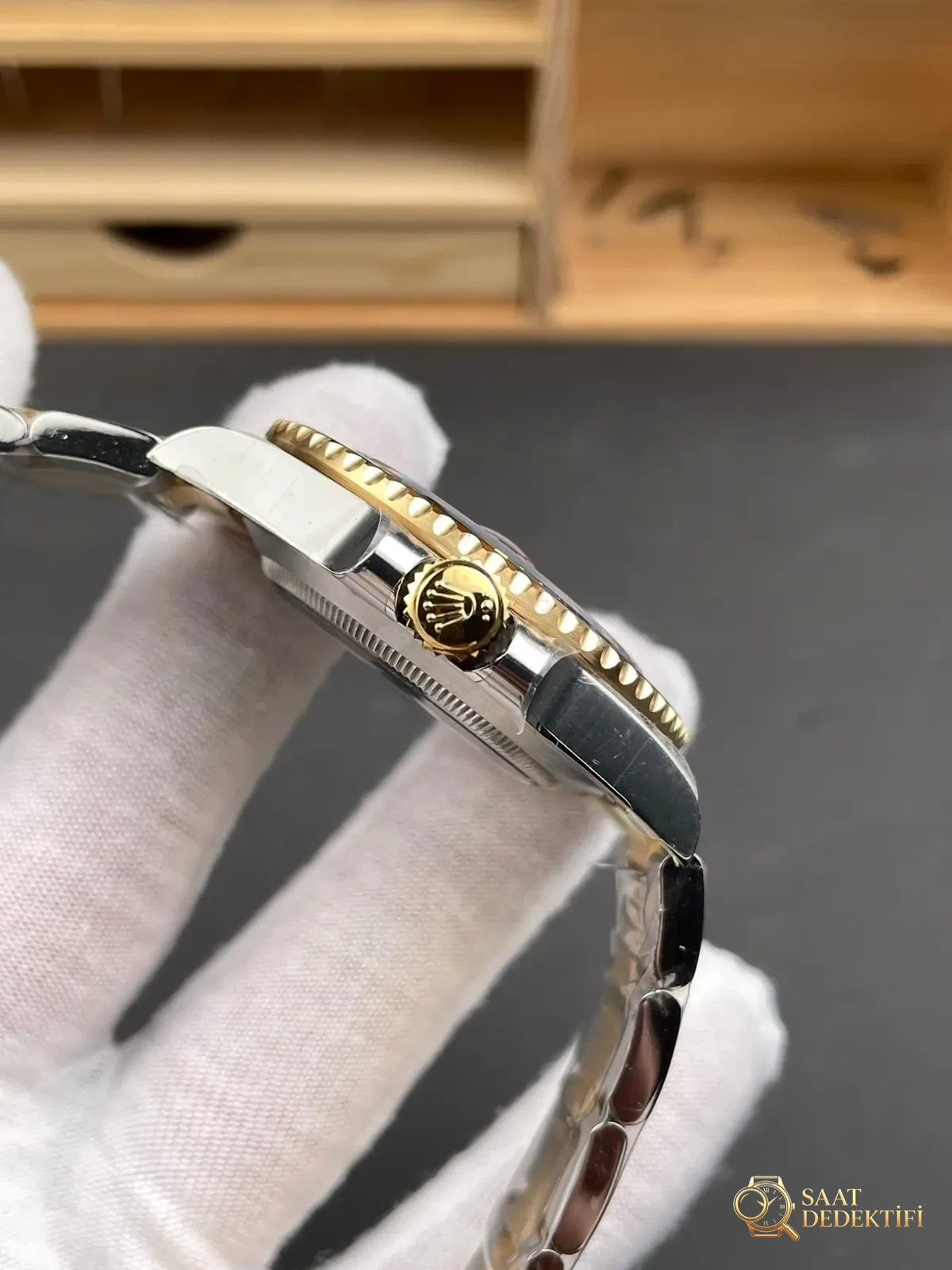 VS Factory Rolex 41 iki renk altın-çelik siyah Submariner, Dandong 3235 mekanizma, 186 g ağırlıkla işçiliği nasıl? - Klips Kilidi ve Lazer Damgalar