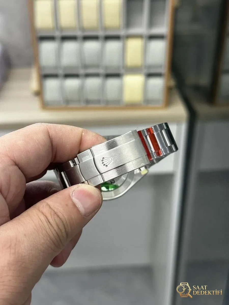 VS Factory Rolex 41 Oyster Perpetual serisi beyaz kadranlı replika kol saati - VS saat - Bilezik, Toka ve Klips Mekanizması