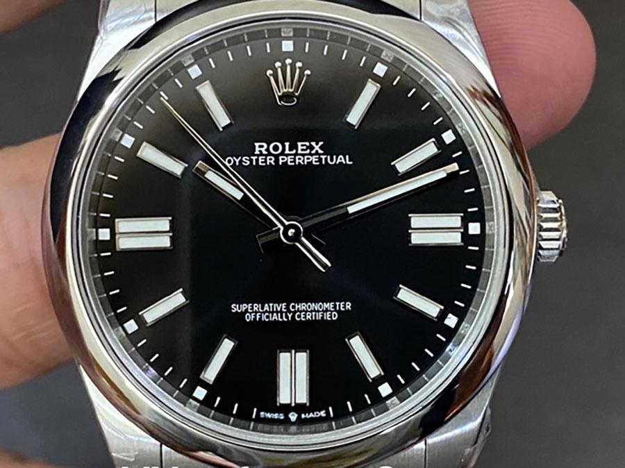 VS Factory Rolex 41 Oyster Perpetual Serisi Siyah Kadran Replika Kol Saati - VS Saat — 1. fotoğraf