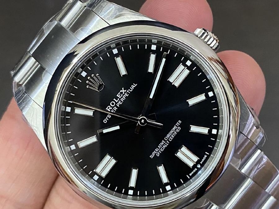 VS Factory Rolex 41 Oyster Perpetual Serisi Siyah Kadran Replika Kol Saati - VS Saat — 4. fotoğraf