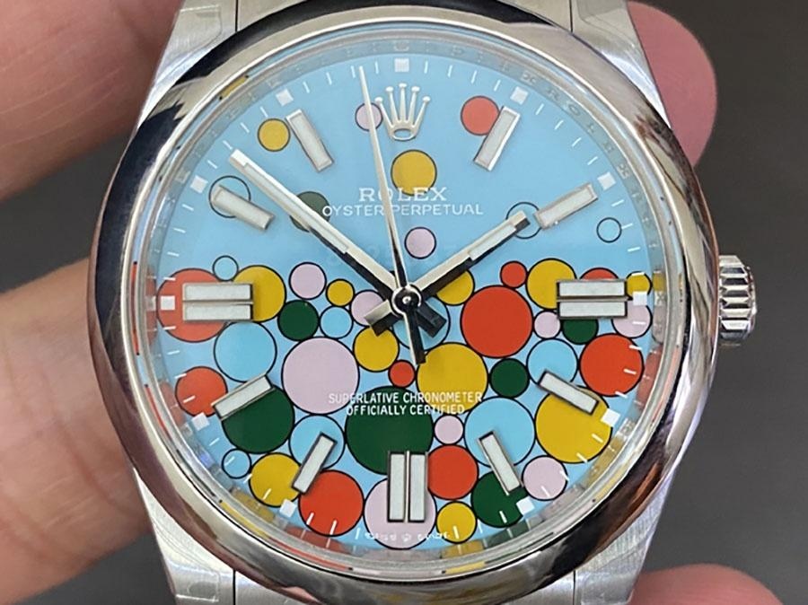 VS Factory Rolex 41 Oyster Perpetual serisi Tiffany mavisi replika kol saati - VS Saat — 4. fotoğraf
