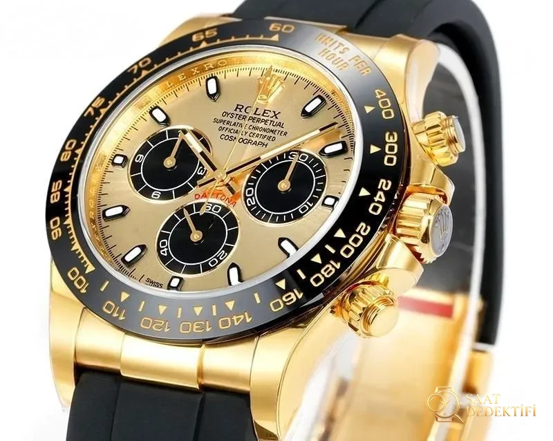 VS Factory Rolex 4130 versiyonu Daytona siyah kadran gravür modeli replika saat - VS saat - Arka Kapak ve Mekanizma Detayı