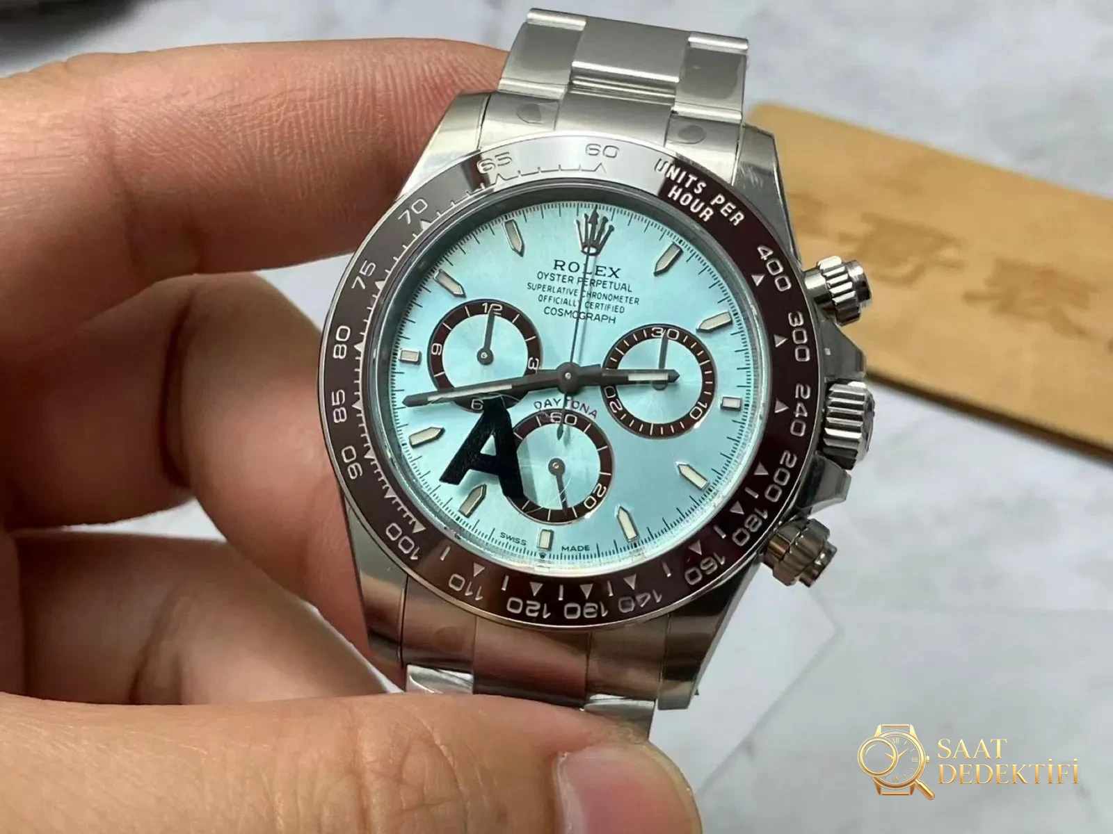 VS Factory Rolex ağırlık dengeli Buzul Mavisi Daytona: Dandong 4131 mekanizmasına yükseltildi, 177 grama çıktı, elde tam oturuyor, detaylar yerli yerinde - Kadran Detayı ve Bezel İşçiliği