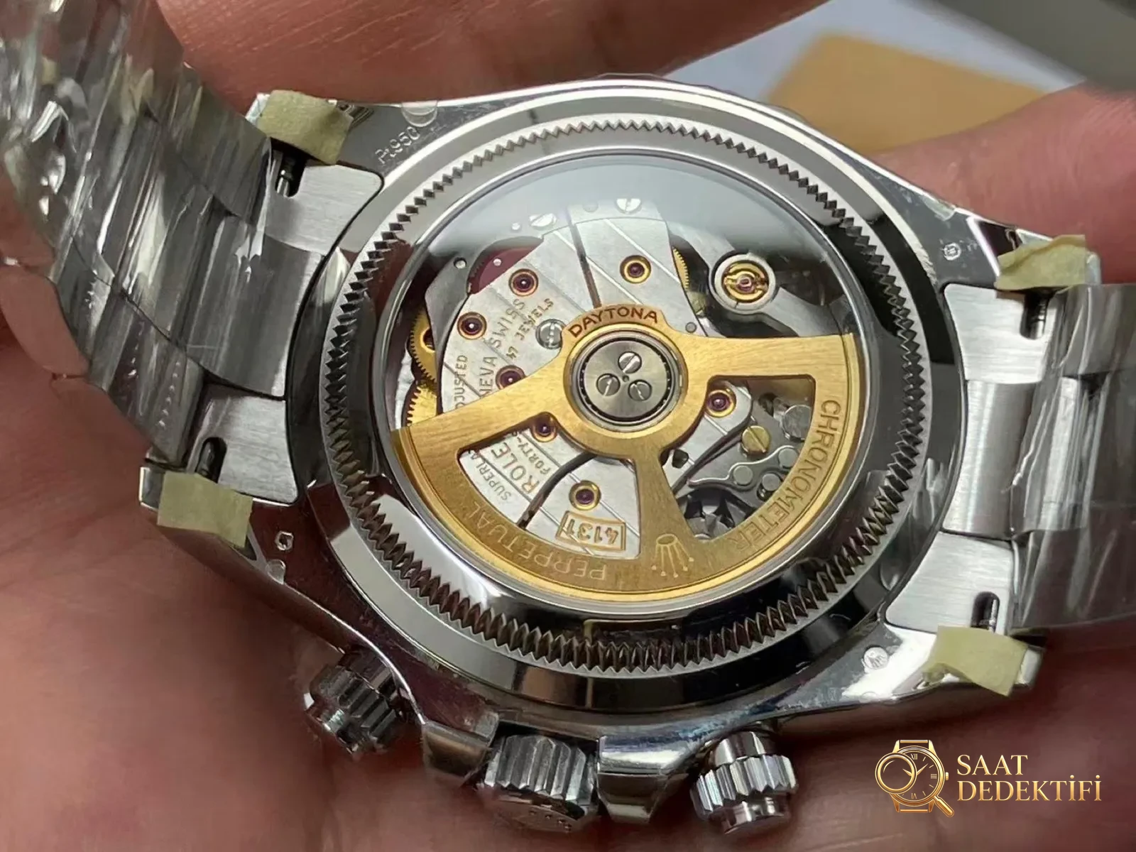VS Factory Rolex ağırlık dengeli Buzul Mavisi Daytona: Dandong 4131 mekanizmasına yükseltildi, 177 grama çıktı, elde tam oturuyor, detaylar yerli yerinde - Toka İçi Mikro Ayar Mekanizması
