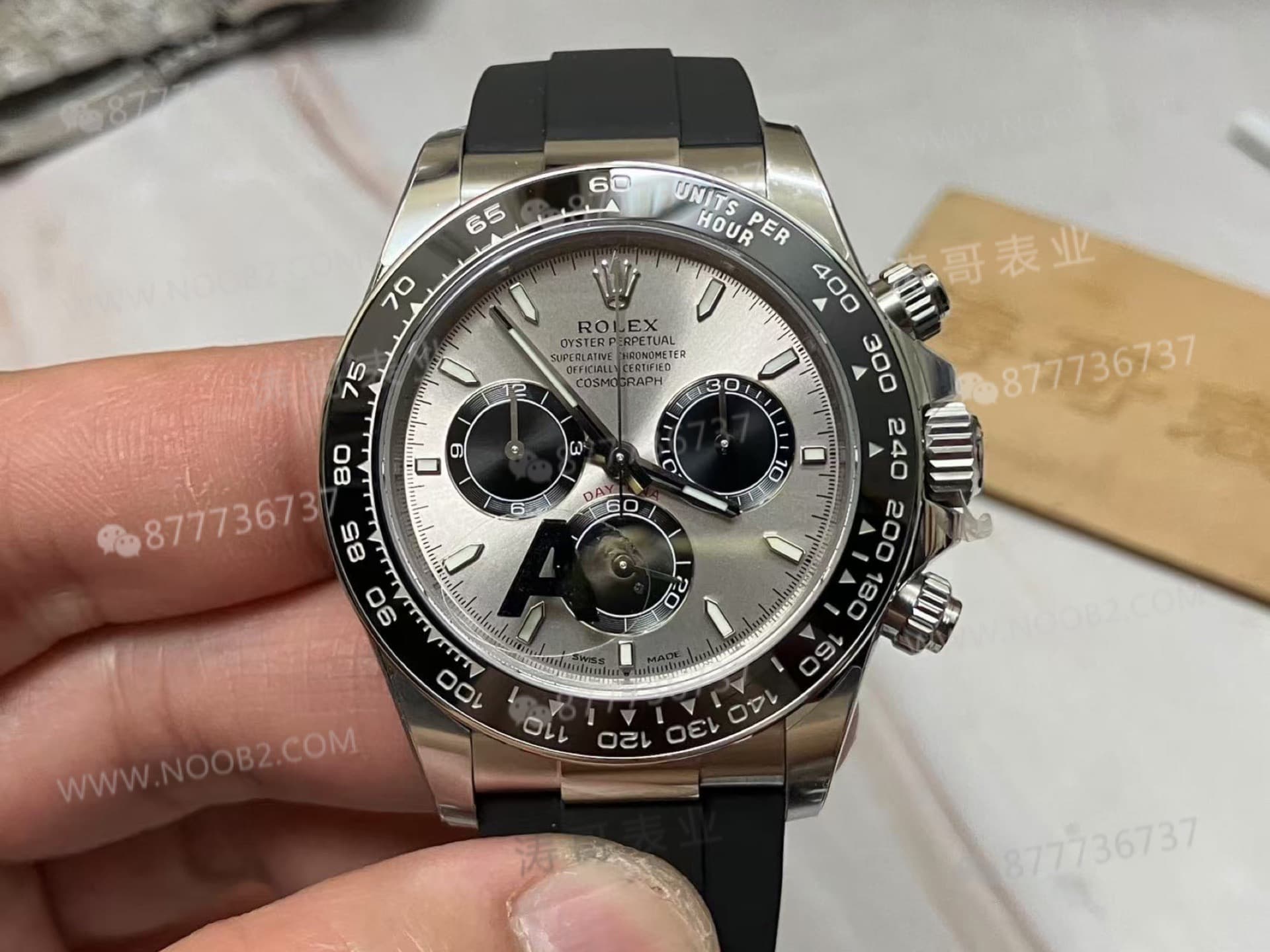 VS Factory Rolex ağırlık dengeli gri kauçuk kayışlı Daytona / beyaz altın Daytona, Dantong 4131 mekanizma 137 gram işçilik nasıl? — 2. fotoğraf