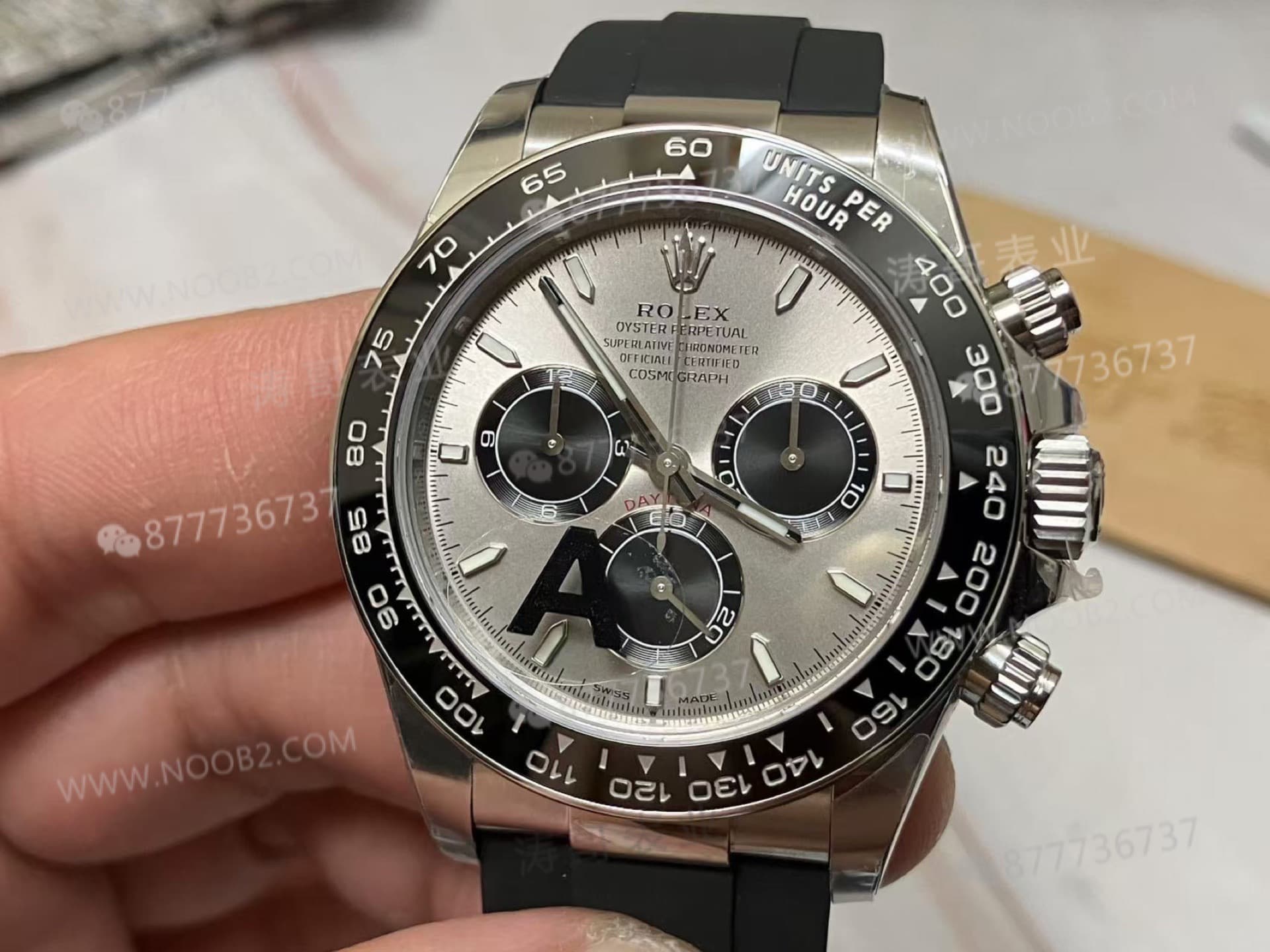 VS Factory Rolex ağırlık dengeli gri kauçuk kayışlı Daytona / beyaz altın Daytona, Dantong 4131 mekanizma 137 gram işçilik nasıl? — 4. fotoğraf