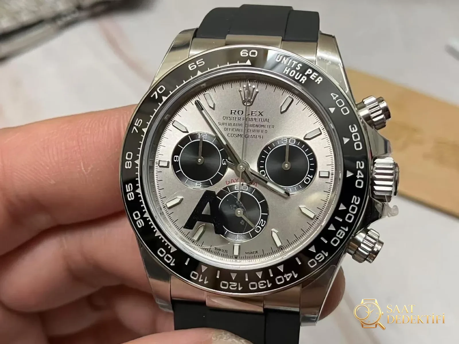 VS Factory Rolex ağırlık dengeli gri kauçuk kayışlı Daytona / beyaz altın Daytona, Dantong 4131 mekanizma 137 gram işçilik nasıl? - fotoğraf 3