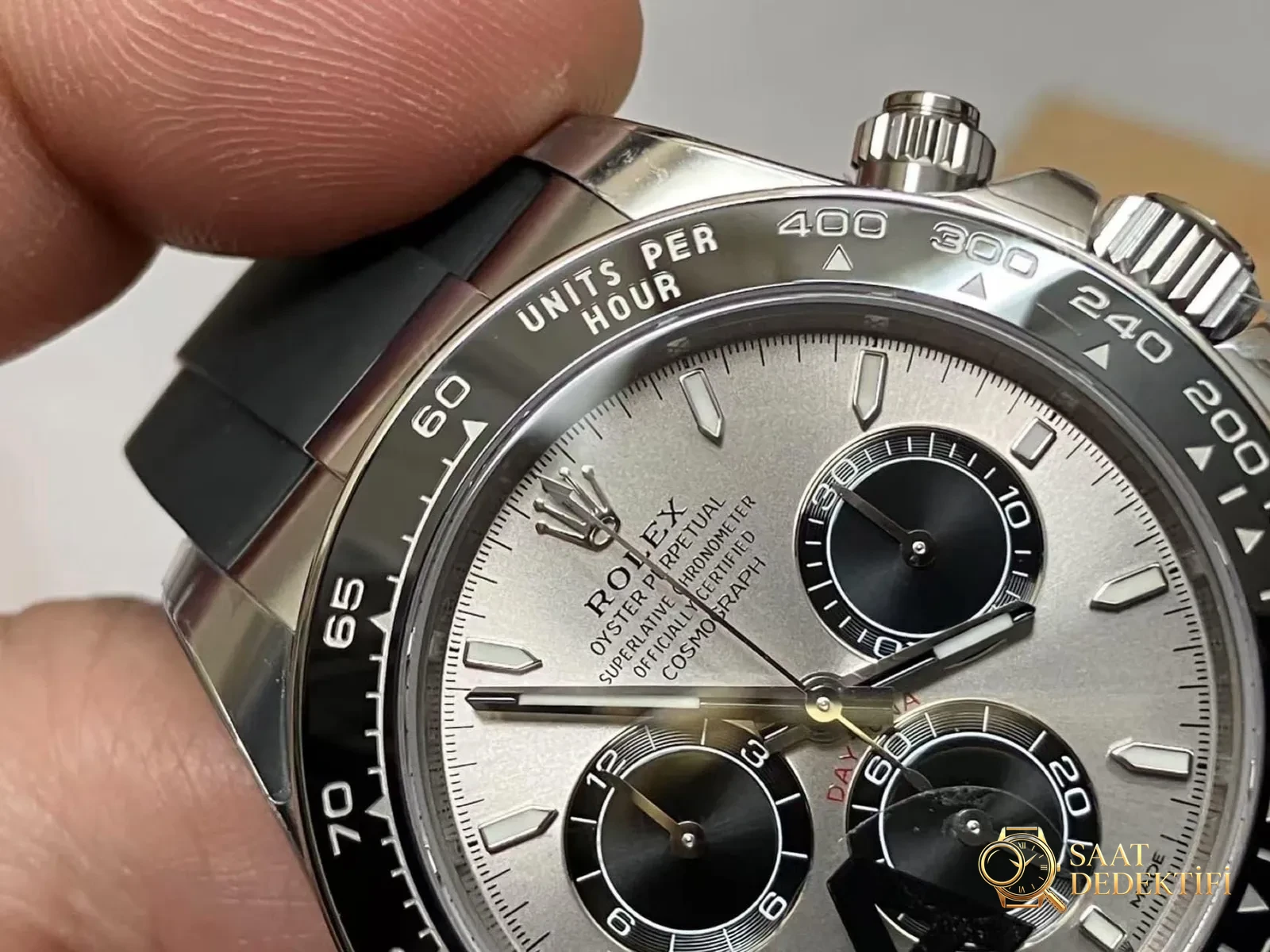 VS Factory Rolex ağırlık dengeli gri kauçuk kayışlı Daytona / beyaz altın Daytona, Dantong 4131 mekanizma 137 gram işçilik nasıl? - fotoğraf 5