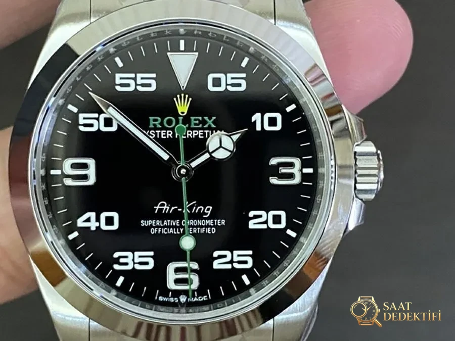 VS Factory Rolex Air-King M126900-0001 Replika Kol Saati - VS Saat - Kasa Profili ve Kurma Kolu İncelemesi
