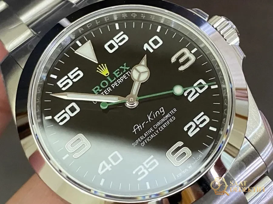 VS Factory Rolex Air-King M126900-0001 Replika Kol Saati - VS Saat - Bilezik, Toka ve Klips Mekanizması