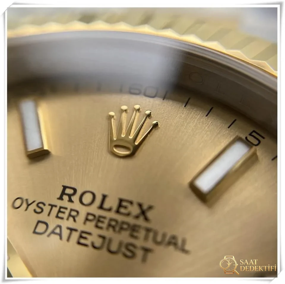 VS Factory Rolex altın-çelik Datejust 41 mm 3235 mekanizmalı replika saatin kalitesi iyi mi? - Kadran Detayı ve Bezel İşçiliği