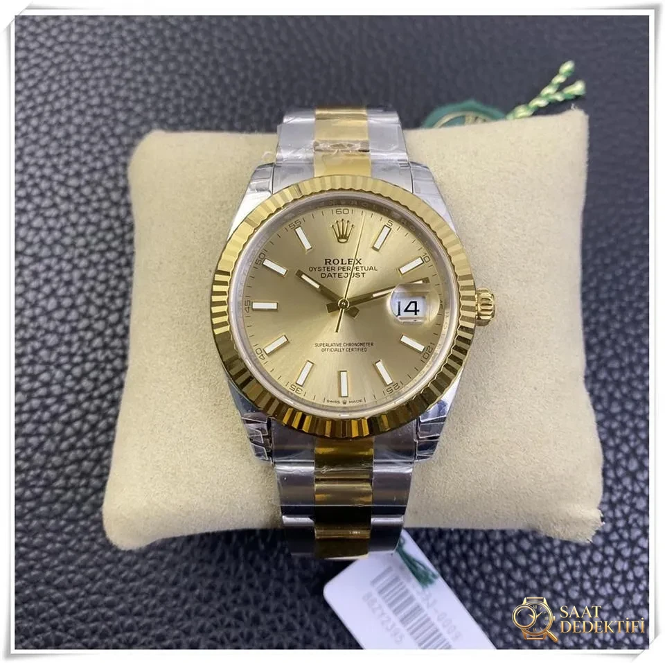 VS Factory Rolex altın-çelik Datejust 41 mm 3235 mekanizmalı replika saatin kalitesi iyi mi? - Yan Profil ve Kordon Bağlantısı