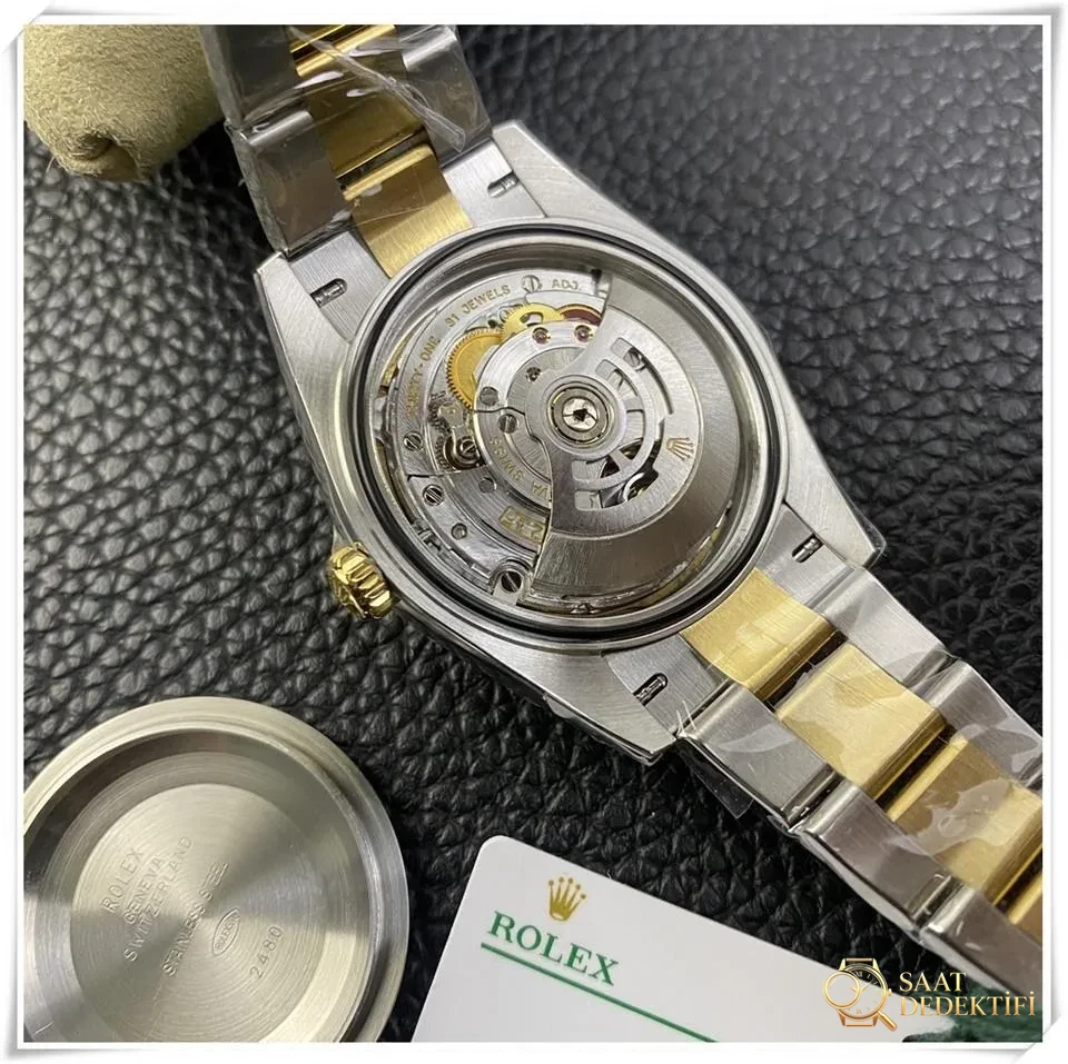 VS Factory Rolex altın-çelik Datejust 41 mm 3235 mekanizmalı replika saatin kalitesi iyi mi? - Arka Kapak Gravür ve Seri Numarası