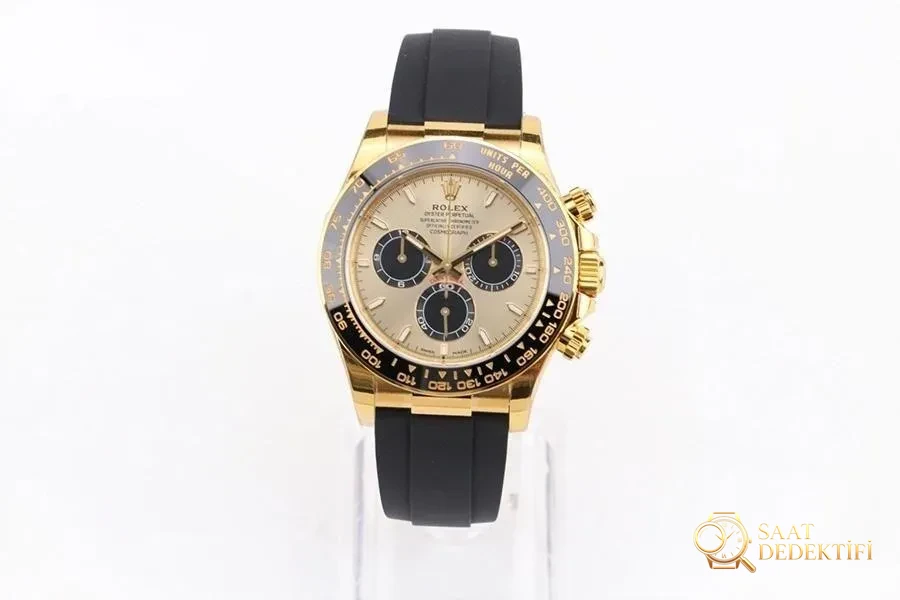 Vs Factory Rolex Altin Kaucuk Daytona 4131 Replika Saat Detayli Incelem... - Ön Görünüm ve Kasa Tasarımı