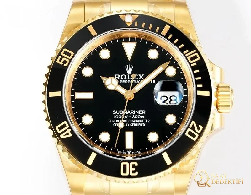 VS Factory Rolex altın Siyah Su Hayaleti 3235 replika saat - VS saat - Bilezik, Toka ve Klips Mekanizması