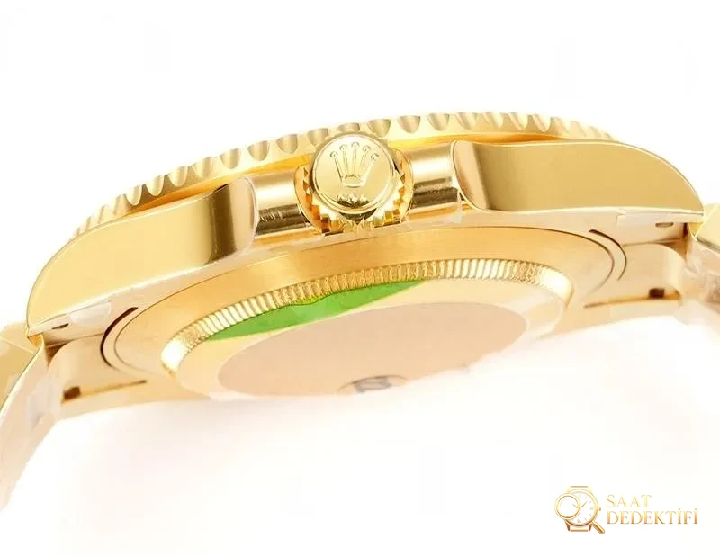 VS Factory Rolex altın Siyah Su Hayaleti 3235 replika saat - VS saat - Makro Kadran ve İndeks İşçiliği