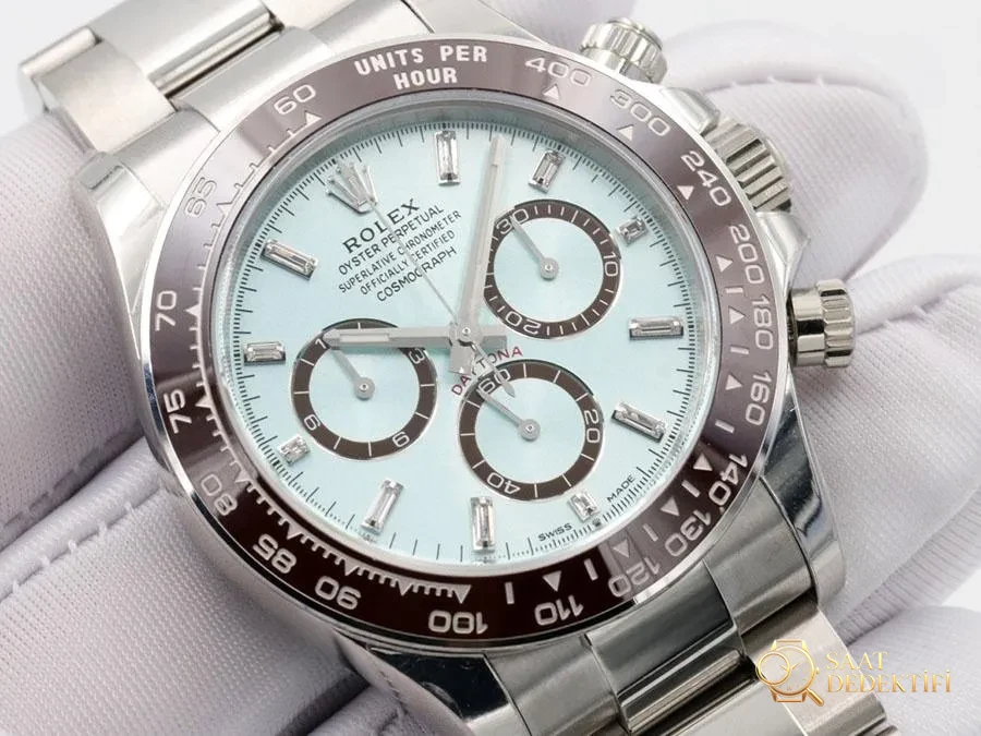 VS Factory Rolex Ice Blue Daytona 4131 Replica Watch - VS Daytona Watch - Case Profile and Crown Review