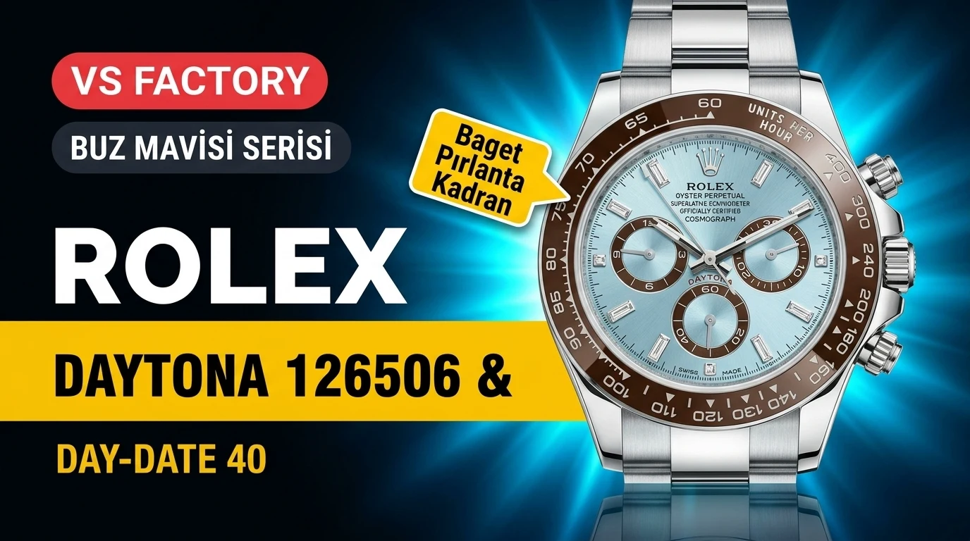 VS Factory Rolex Ice Blue Daytona 126506 & Day-Date 40 Vergleichsbewertung