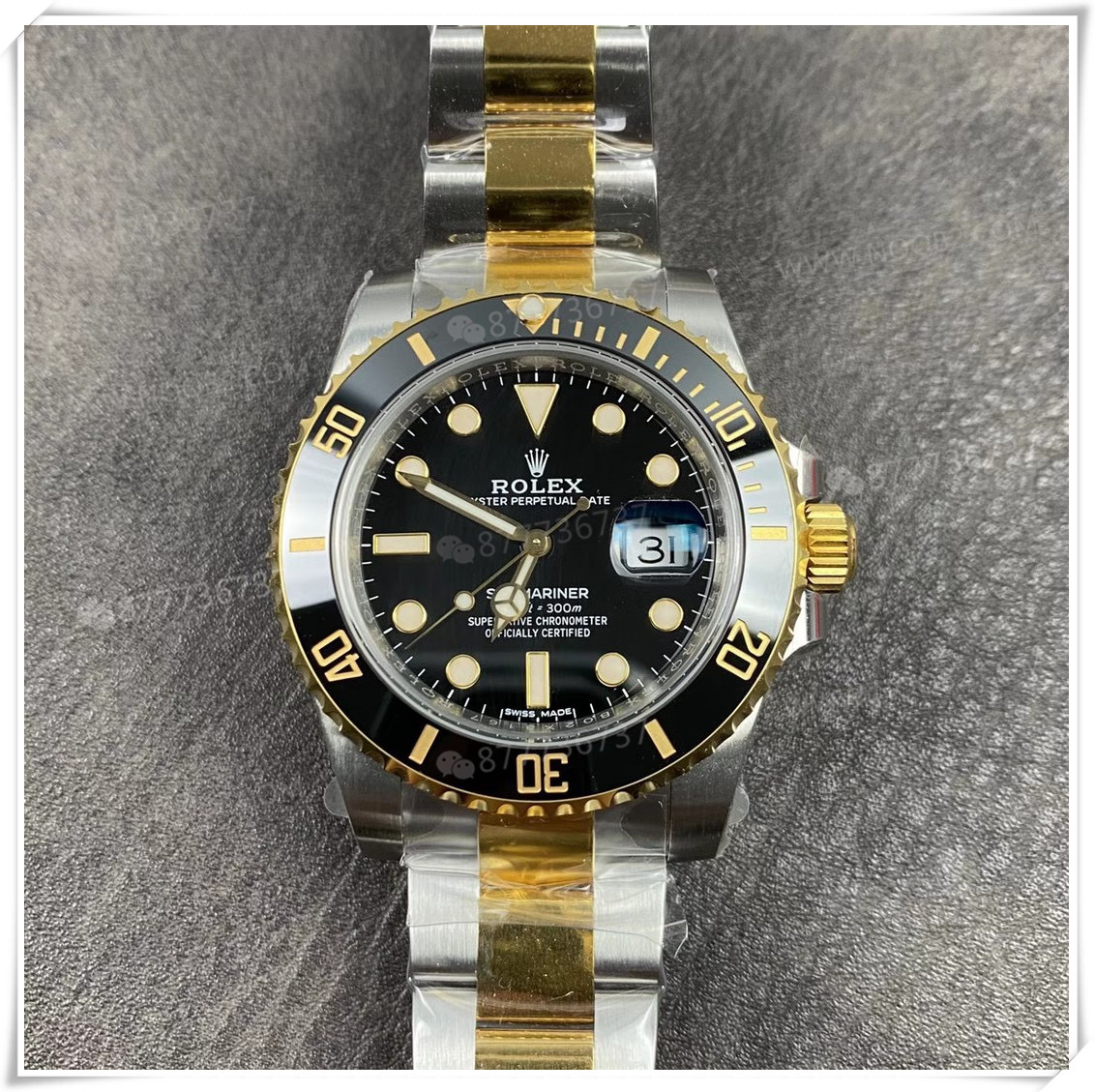 VS Factory Rolex çelik-altın (Two-Tone) Siyah Su Hayaleti 116613 altın kaplama sürüm ile elektrolizle kaplama arasındaki fark nedir? Rengi solar mı? — 2. fotoğraf