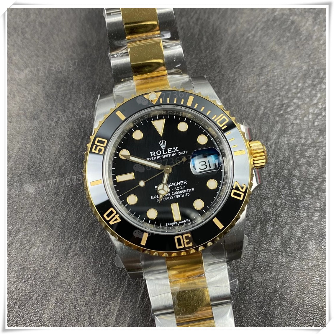 VS Factory Rolex çelik-altın (Two-Tone) Siyah Su Hayaleti 116613 altın kaplama sürüm ile elektrolizle kaplama arasındaki fark nedir? Rengi solar mı? — 3. fotoğraf