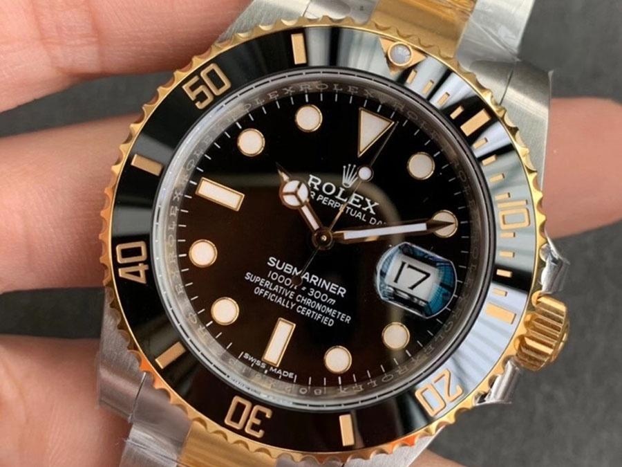 VS Factory Rolex çift renk altın siyah Submariner 3135 replika saat - VS saat — 2. fotoğraf