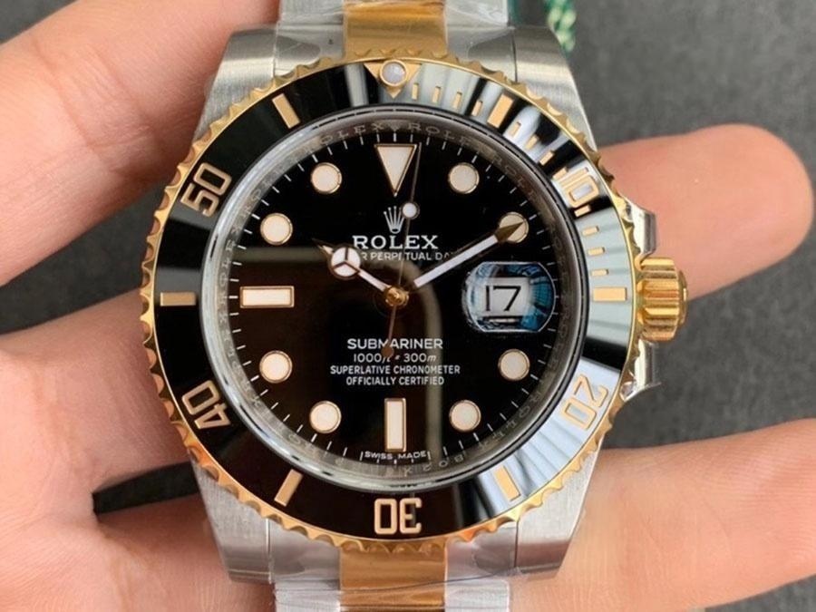 VS Factory Rolex çift renk altın siyah Submariner 3135 replika saat - VS saat — 3. fotoğraf